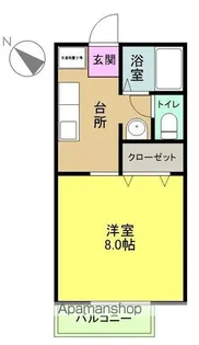 コスモハイムD【102号室】の間取り