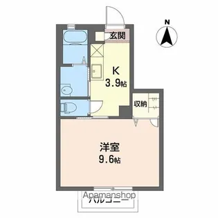 ディアス内川 D・E棟【E102号室】の間取り