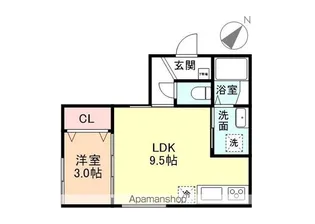 LUNA江尻Ⅱ【203号室】の間取り