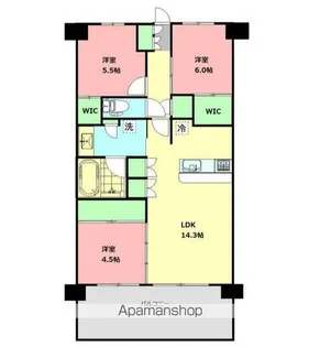 千葉県柏市富里3丁目【マンション】の間取り
