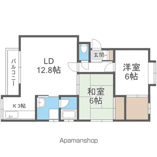 プロムナード2.4【202号室号室】の間取り