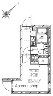 フラシア北赤羽【3階】の間取り