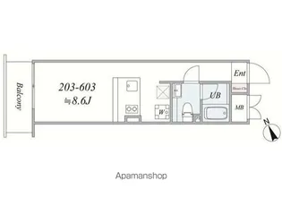 1Kの間取り画像