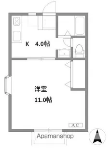 フラット川本【205号室号室】の間取り