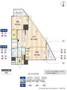 S-FORT警固タワー(旧サムティ警固タワー)【12階】の間取り