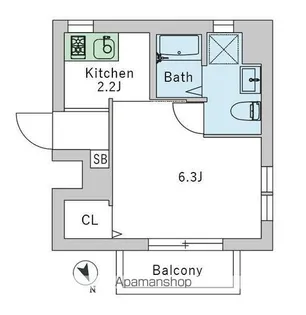 GRANDUO世田谷Ⅵ【2階】の間取り