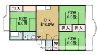 玉井ハイツ【4階】の間取り