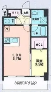 ルッシェ天神東S棟【7階】の間取り