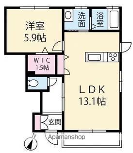 アベニュー ハシマ【103号室】の間取り