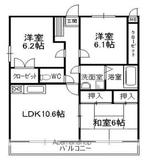 ファインビルド【506号室】の間取り