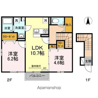 ブリーズメゾン A棟【2階】の間取り