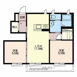 ジュネス【1階】の間取り