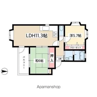 ジュネシスTWIN【2A号室】の間取り