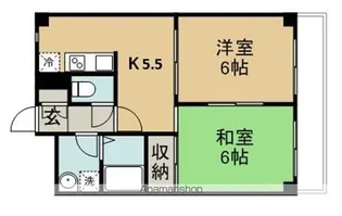 ブランシェ宮千代【103号室】の間取り