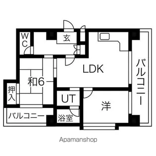 セゾン四日市【4階】の間取り