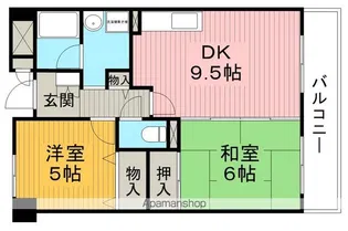 グリーンハイツ清風【5階】の間取り