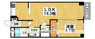 コーポ河中Ⅰ【305号室】の間取り