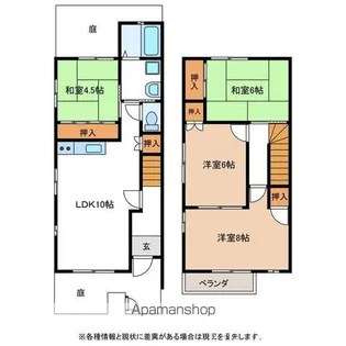 岐阜県可児市禅台寺4丁目【テラスハウス】の間取り