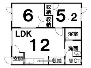 コーポつつじA【205号室】の間取り