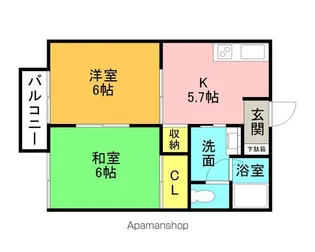 フレグランスK C棟【103号室】の間取り