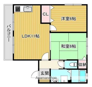 カスティーロ静【202号室】の間取り