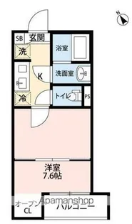 レジデンスウエスト小作【1階】の間取り