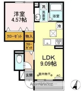 AQUA GARDEN雅【1階】の間取り