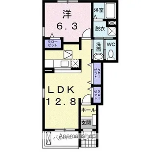 メゾン ド ラフレシール B【1階】の間取り