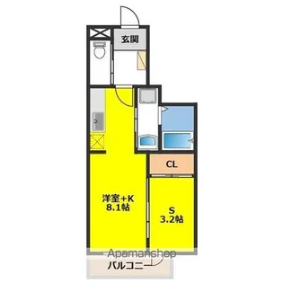 アインズ【102号室】の間取り