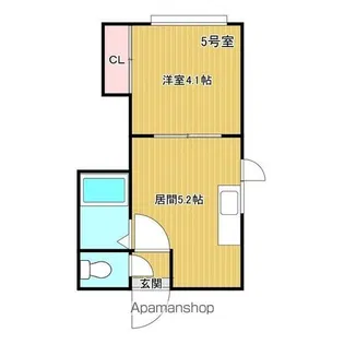 T’S円山【205号室】の間取り