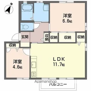 フォレスタ【1階】の間取り