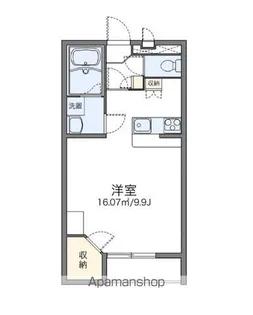 レオパレスアルペンローゼ【1階】の間取り