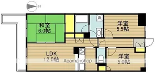 メゾンサファイア【402号室】の間取り