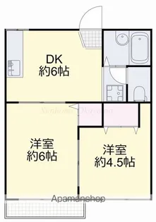 メゾン若草【101号室】の間取り