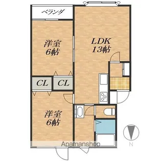ホープ185【1階】の間取り