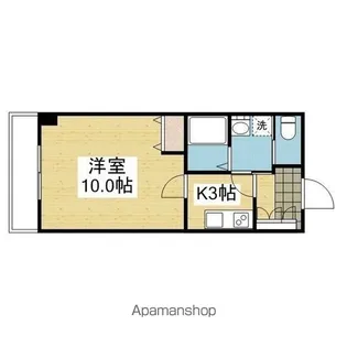 駅前マンション田窪【306.号室】の間取り