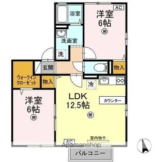 セジュール南花岡【2階】の間取り