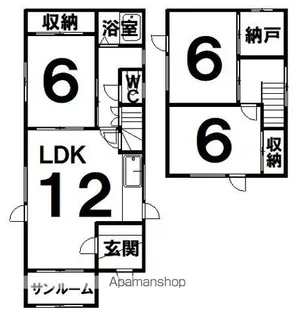 北海道釧路市益浦4丁目【一戸建】の間取り