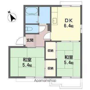 フォーブル木ノ本【206号室】の間取り