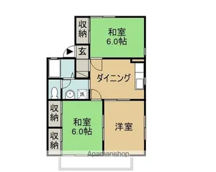 コーポ七ツ森【201号室】の間取り