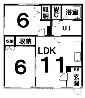 メゾン東部Ⅰ【2階】の間取り