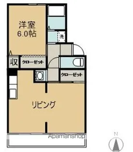 プレジールジュン【102号室】の間取り