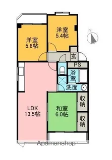 半田ロイヤルマンション【D302号室】の間取り