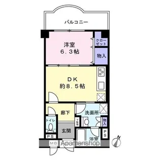 保土ヶ谷公園アーバンコンフォート【311号室】の間取り