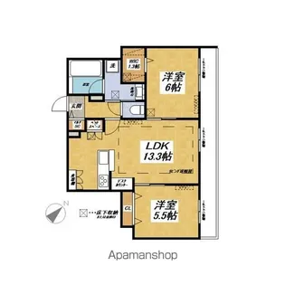2026年2月完成 ARETE氷川台【1階】の間取り