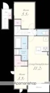 シャロームセブン平尾【201号室】の間取り