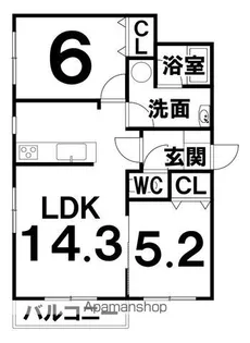 まる太君ランド・謝謝【1F-西号室】の間取り