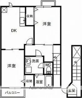ガーデンヒルズ A【203号室】の間取り