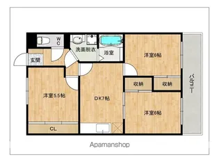 プレジデント白水【2階】の間取り