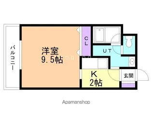アグラン雄北【412号室】の間取り